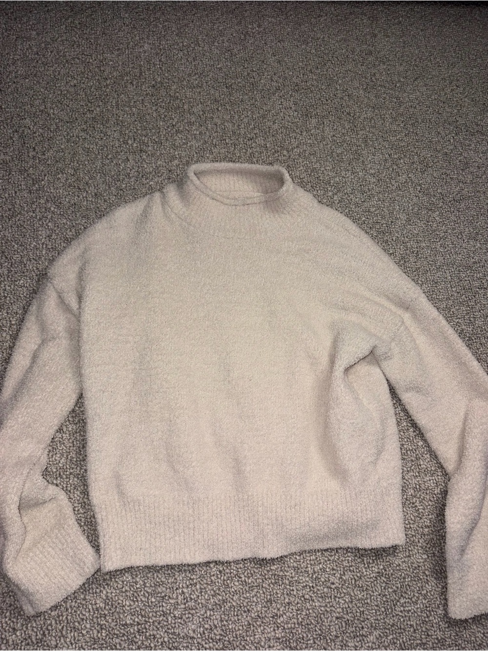 Tan fuzzy sweater